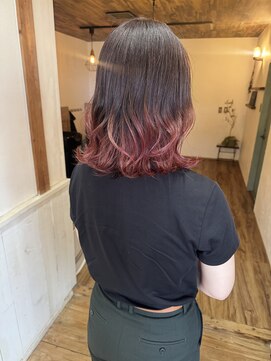 ヘアーデザインハル(hair desigin hal) グラデーションピンク
