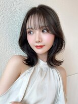 ラルユー 金山(LallYou)&nbsp;30代大人かわいい外ハネミディアム × ミルクティーベージュ