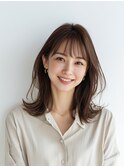レイヤーカット/イメチェン/外ハネボブ/美髪/ワイドバング/髪型