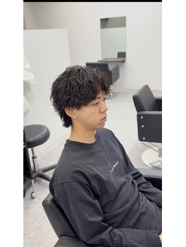 ブライト(BRIGHT) シャドウパーマ　センターパート