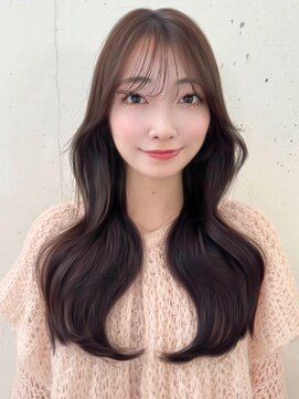 ビーチ(BEACH) レイヤーカット ダークグレー 大人ガーリー 似合わせカット 韓国