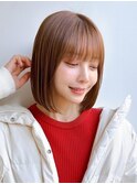 Say.ボブレイヤーダークブラウンイメチェン前髪２０代３０代青山