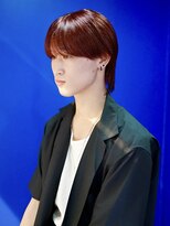 ボブ 小松(BOB)&nbsp;10代20代メンズシースルーマッシュダブルカラーレッドカラー