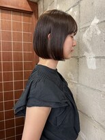 マイル 渋谷(mile)&nbsp;ボブ/レイヤーボブ/顔周りカット/グレージュ/前髪/渋谷美容室