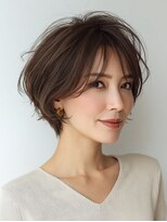 Heart's美人設計と白髪ぼかし専門店 青山表参道店 脱白髪染め/ショートヘア【ハーツ】&nbsp;白髪ぼかし脱白髪染め似合わせショートボブ40代50代60代