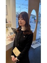 ビーアップヘアー(be:up hair)&nbsp;顔周りカット×艶ブラウンの柔らかロング