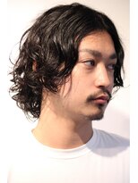 アオゾラヘアー 本店(AOZORA HAIR) ◎波巻き◎モノトーングレージュ_ワイルドミディ