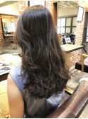 表参道デジタルパーマロングヘアイルミナカラーアッシュ/栗原