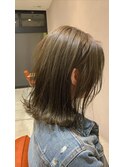 crenierで作る重めボブのオリーブグレージュ●