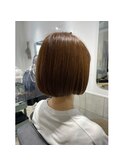 髪質改善/ミルクティーベージュ/ショートボブ/お手入れ楽/大倉山