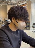 波巻きスパイラルパーママッシュショート無造作パーマツイスパ