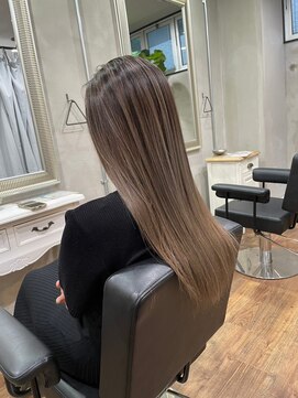 ヘアプレイスソル (HAIR PLACE SoL) 艶髪ストレート/ハイライトベージュ