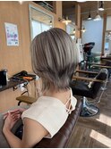 ミルクティーベージュ×裾カラーブラック