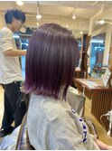 あやか流！ぱつっとボブ×ダークバイオレット！