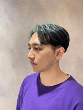 フェイス 石川町 (FACE) エメラルドグリーンカラー/ポイントブリーチ/ハイトーンカラー