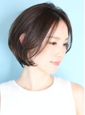 小顔美髪イメチェンピンクブラウン切りっぱなしボブショート