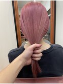 【ブリーチ２回】色落ちが可愛いペールピンクカラー