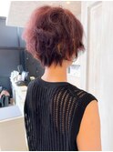 福山パーマ20代30代40代50代人気Caaryウェーブ大人ショートヘア