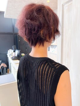 キャアリー(Caary) 福山パーマ20代30代40代50代人気Caaryウェーブ大人ショートヘア