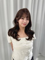 ハピネス 梅田茶屋町店(HAPPINESS)&nbsp;韓国ヘア/レイヤーロング/顔周りカット/ブリーチなし/ベージュ