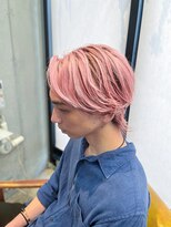 メンズウルフ×ペールピンク