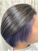耳隠しショートのインナーカラー