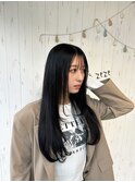 レイヤーカット×オリーブカラー