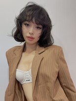 アクシス 栄店3F(`AXIS) 北野イメチェン美髪ブルーブラックワイドバング外ハネボブ