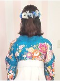 波巻きハーフアップ