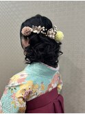 ハーフヘアアレンジ＆袴着付け