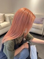 ベレーザ 渋谷神南(Beleza)&nbsp;14146アプリコットオレンジラベンダーピンクセンターパートボブ