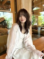 リト(riTo) くびれヘアアプリコットオレンジハイライトカラー夏