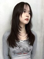 ロンドアンメゾン 原宿(Lond un Maison.)&nbsp;くびれヘア/顔周り/韓国/レイヤーカット/黒髪/ロング/前髪/原宿