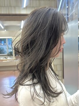 パークレーン アイス イヴェン(park lane ICI yeven) ブリーチなしダブルカラーオリーブグレージュ赤み消し秋カラー