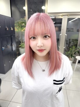 ユニークノベル 中央林間(unique novel) ペールピンクでつくる、ふんわり甘めストレート