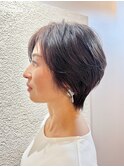 30代40代50代絶壁解消ひし形小顔前下がりショートボブ【表参道】