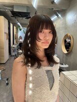 ソルトウォーター(SALT WATER)&nbsp;オリーブベージュ/レイヤーカット/恵比寿/代官山