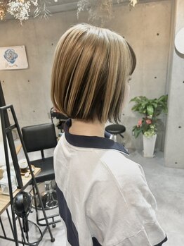 ブルーメ(Blume...)の写真/【天文館通り徒歩2分】ケアブリーチ/イルミナカラー取扱い◎ダメージを軽減し、透明感のある柔らかな質感へ