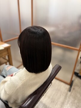 エルベ 内原店(elve) ボブ×ツヤ髪縮毛矯正