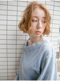 センターパート 大人かわいいイエローベージュ☆