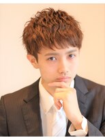 ノイセル(Noisyle)&nbsp;ツイストパーマ ビジネスかき上げヘア ショートレイヤー清潔感