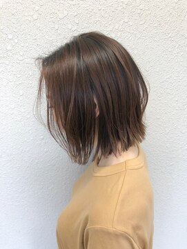 オアシス ガーデン 上野店(Oasis GaRDEN) シアーベージュ×切りっぱなしボブ♪