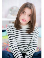 ミック 日暮里店(miq)&nbsp;センターパートが大人かわいい☆ラベージュ艶カラーb1