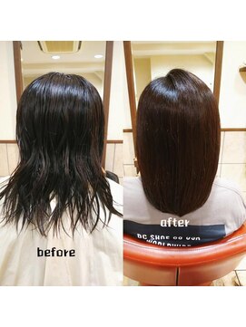 ネオリーブチノ 登戸店(Neolive cino) 髪質改善酸熱&超音波ハホニコTR 内巻きミディアム