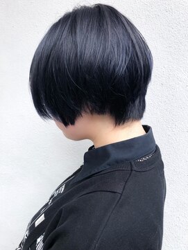 フロート 小阪店(float) ブルーカラー_マロンベージュ Aラインボブ かきあげ