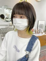 ヘアー アイス カンナ(HAIR ICI Canna)&nbsp;ウルフカット×インナーイエローカラーでお洒落ヘアに！