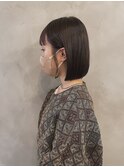 ミニボブ/ブリーチなしグレージュ
