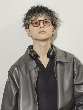 ボタンヘアー 日吉(BoTaN HAIR) ツイスパ/波巻パーマ/メンズカット/ミントアッシュ/日吉