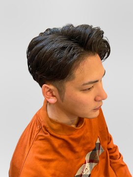 銀座マツナガ 浅草店 ツーブロック×ナチュラルアップバングパーマ