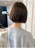 福山人気ショコラベージュ内巻きボブ20代30代40代楽ちんスタイル